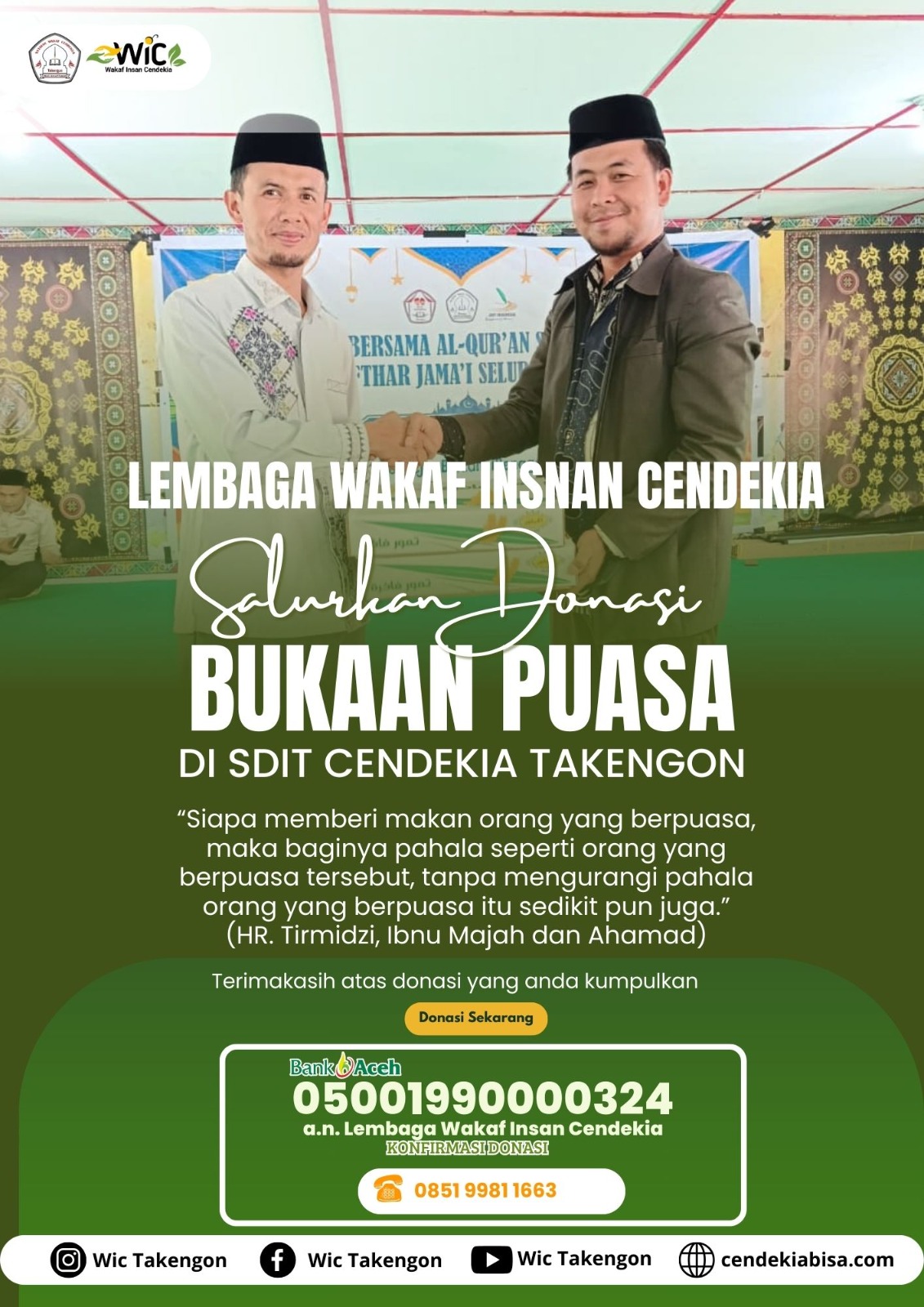 Yayasan Wakaf Cendekia Takengon Salurkan Paket Takjil untuk SD IT Cendekia Takengon